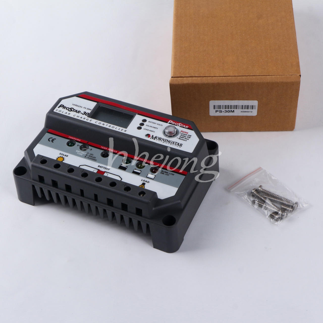 new MORNINGSTAR PROSTAR with LCD Display PWM Charge Controller PS-30M 12/24V,30A - MORNINGSTAR