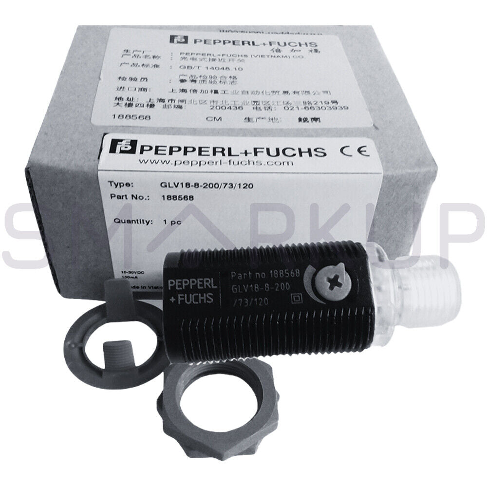 new In Box PEPPERL+FUCHS GLV18-8-200/73/120 Photoelectric Sensor - PEPPERL+FUCHS