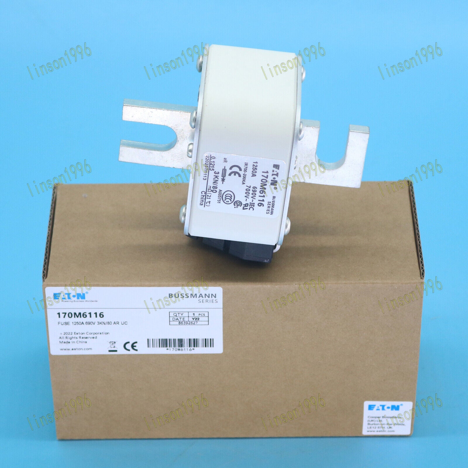 1250A Eaton Bussmann Fuse 170M6116 690V - EATON BUSSMANN