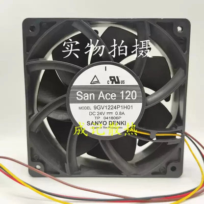 Sanyo 9GV1224P1H031 DC24V 0.8A 12038 4-Wire High-Airflow Inverter Fan