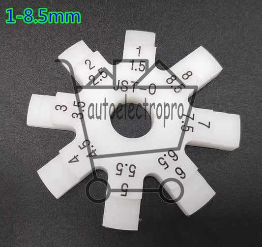 1Pcs Disc Gap Ruler Octagonal Feeler Gauge Round Plastic Anti-scratch 0.5-8mm