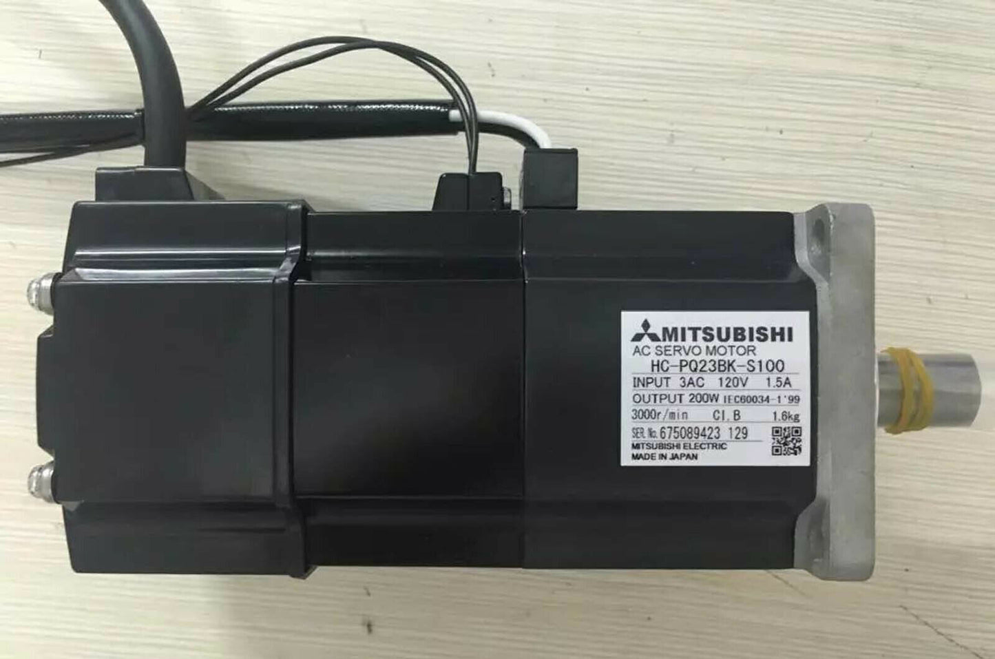 Mitsubishi servo motor HC-PQ23BK-S100 one year - MITSUBISHI
