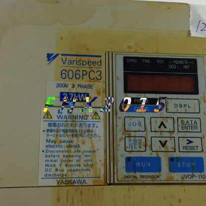 used Yaskawa 606PC3 3.7KW 220V CIMR-PCA23P7 - YASKAWA