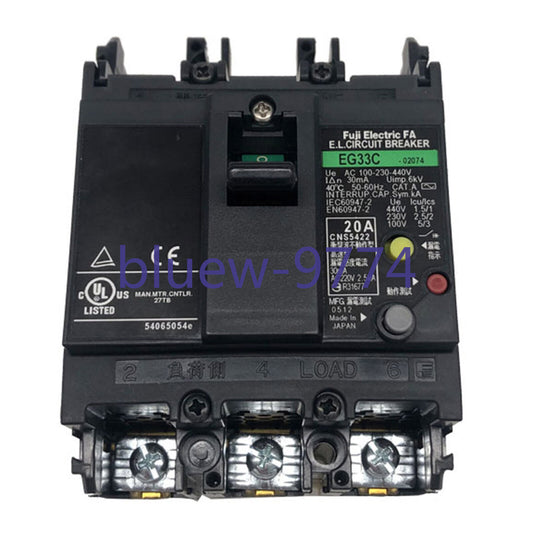 1-PC Fuji EG33C 20A 3P Circuit Breaker - FUJI