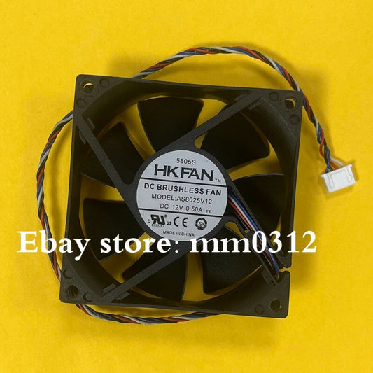 new HKFAN AS8025V12 DC12V 0.50A 4-pin silent cooling fan