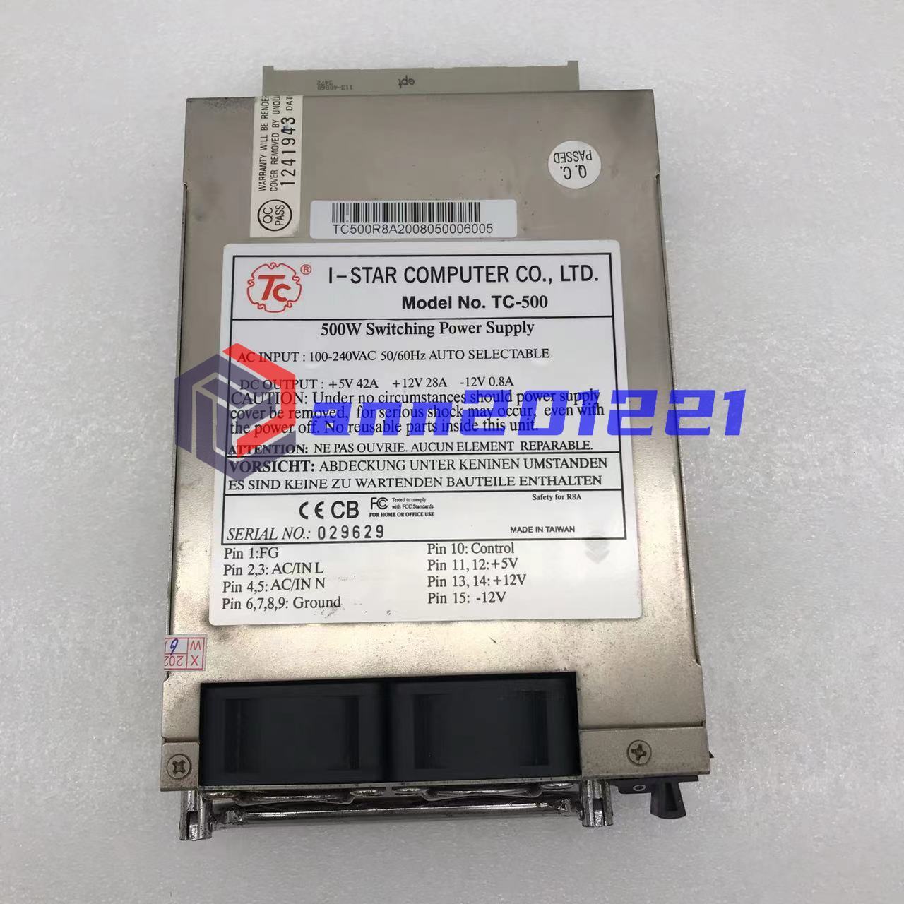 Used & Tested I-STAR TC-500R8A Power Supply - I-STAR