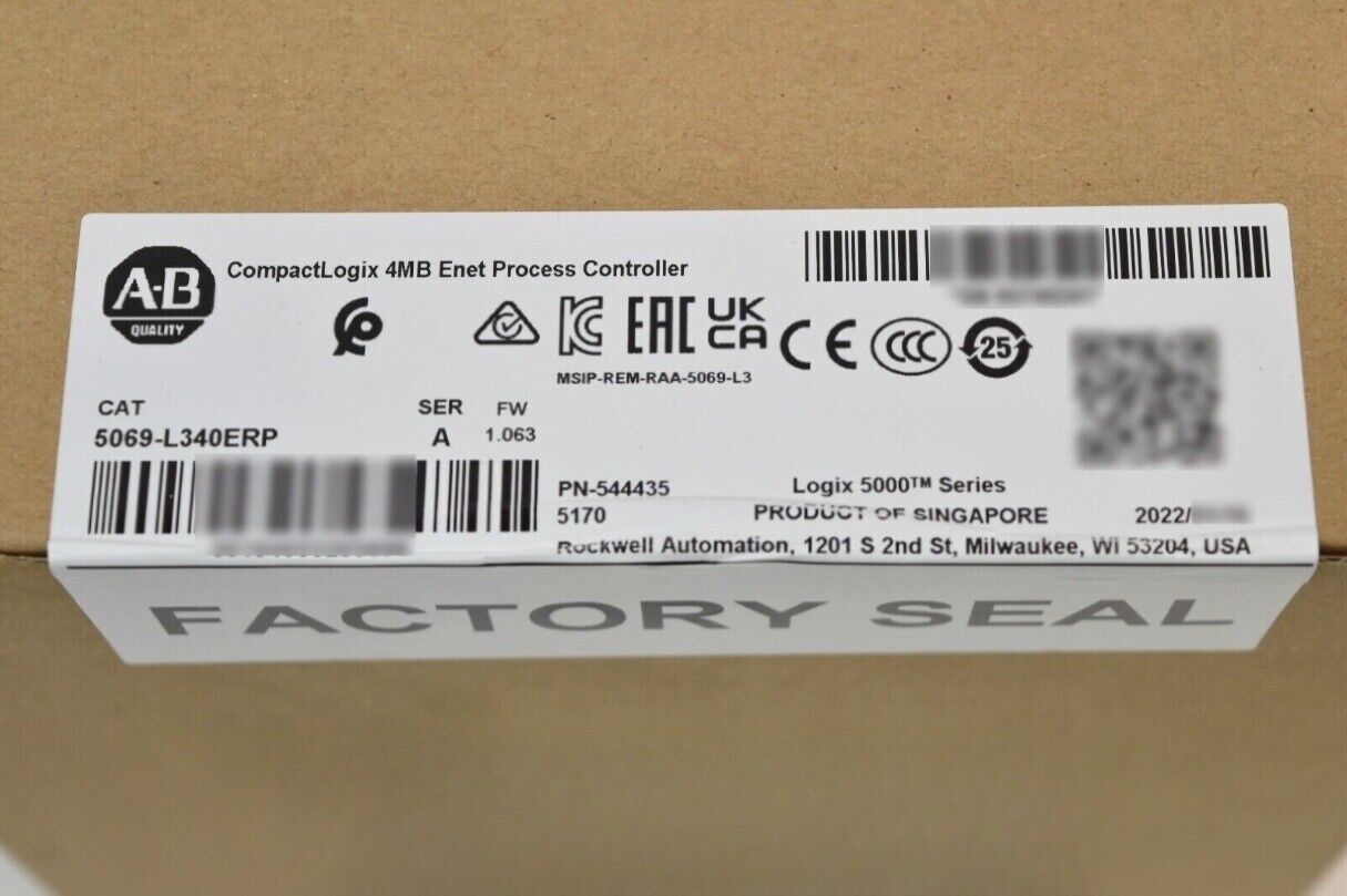 AB New 5069-L340ERP Logix 4MB Conformal Coated - COMPACTLOGIX
