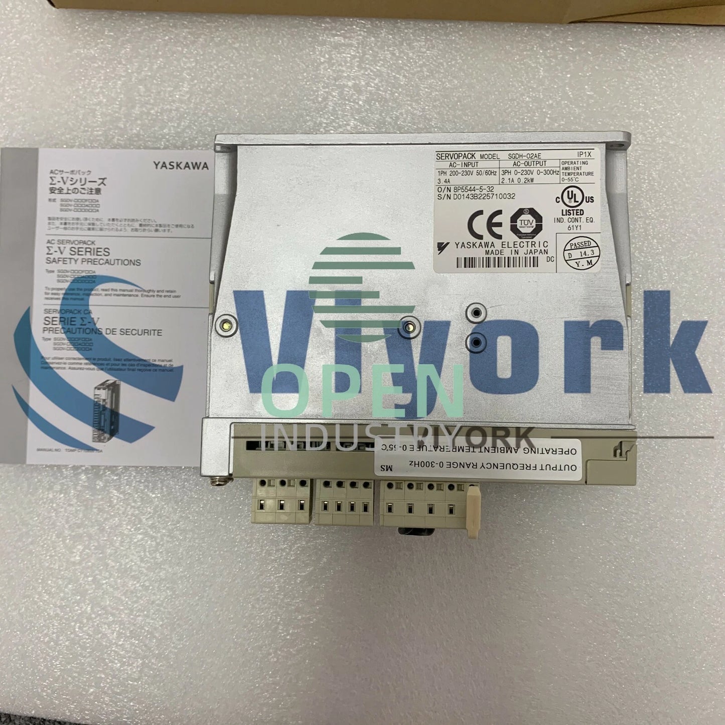 1PCS Yaskawa SGDH-02AE SERVO DRIVE AC INPUT 1 PHASE 3.4 AMP 230V