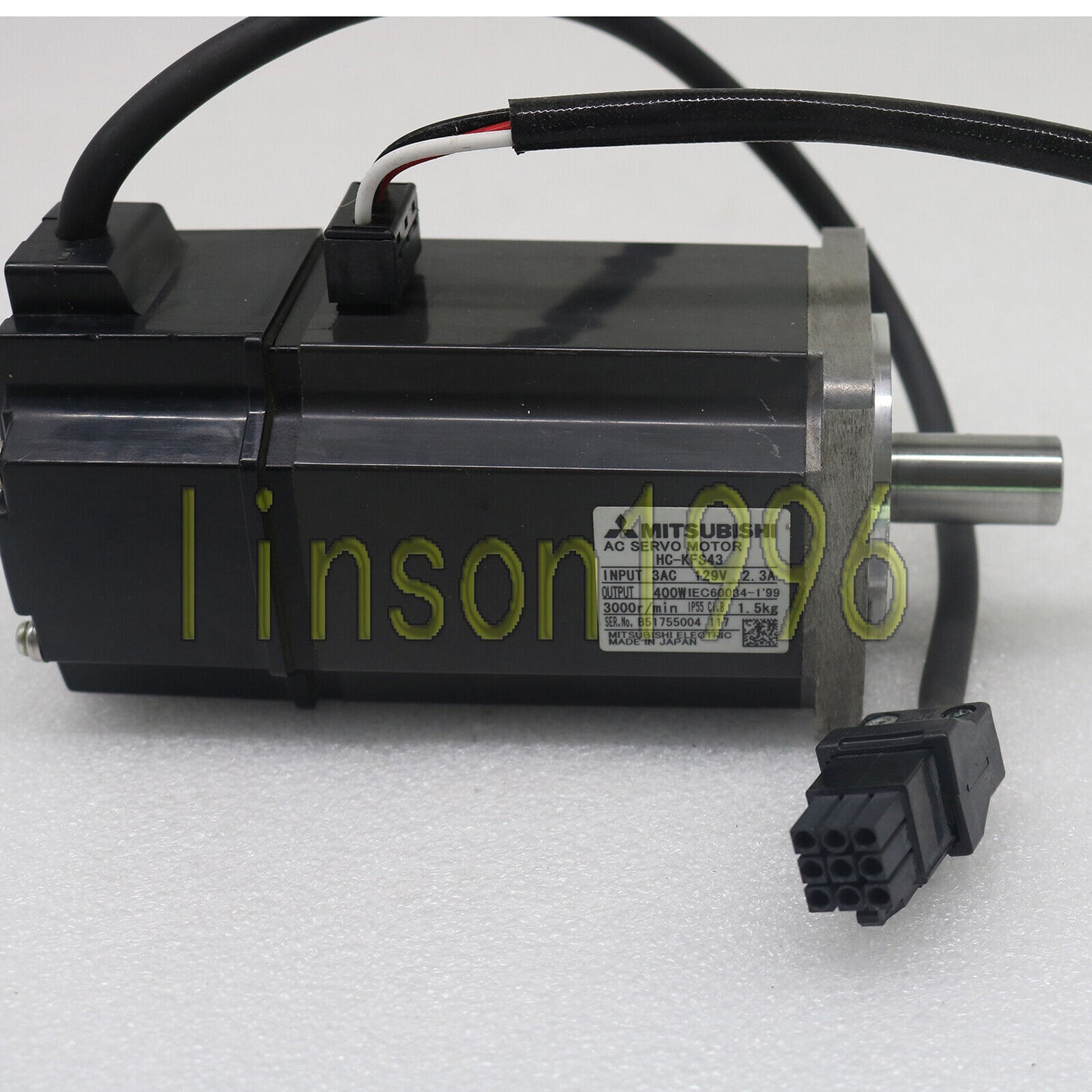 used ONE HC-KFS43 AC Servo Motor Mitsubishi - MITSUBISHI