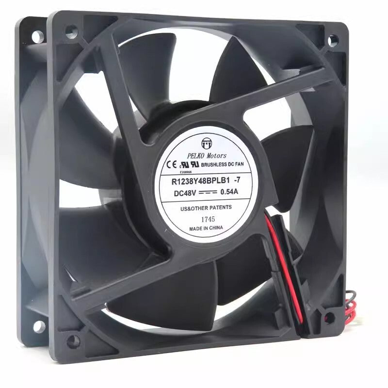 PELKOMOTORS R1238Y48BPLB1-7 12038 DC48V 0.54A 12CM 2-Wire Inverter Cooling Fan