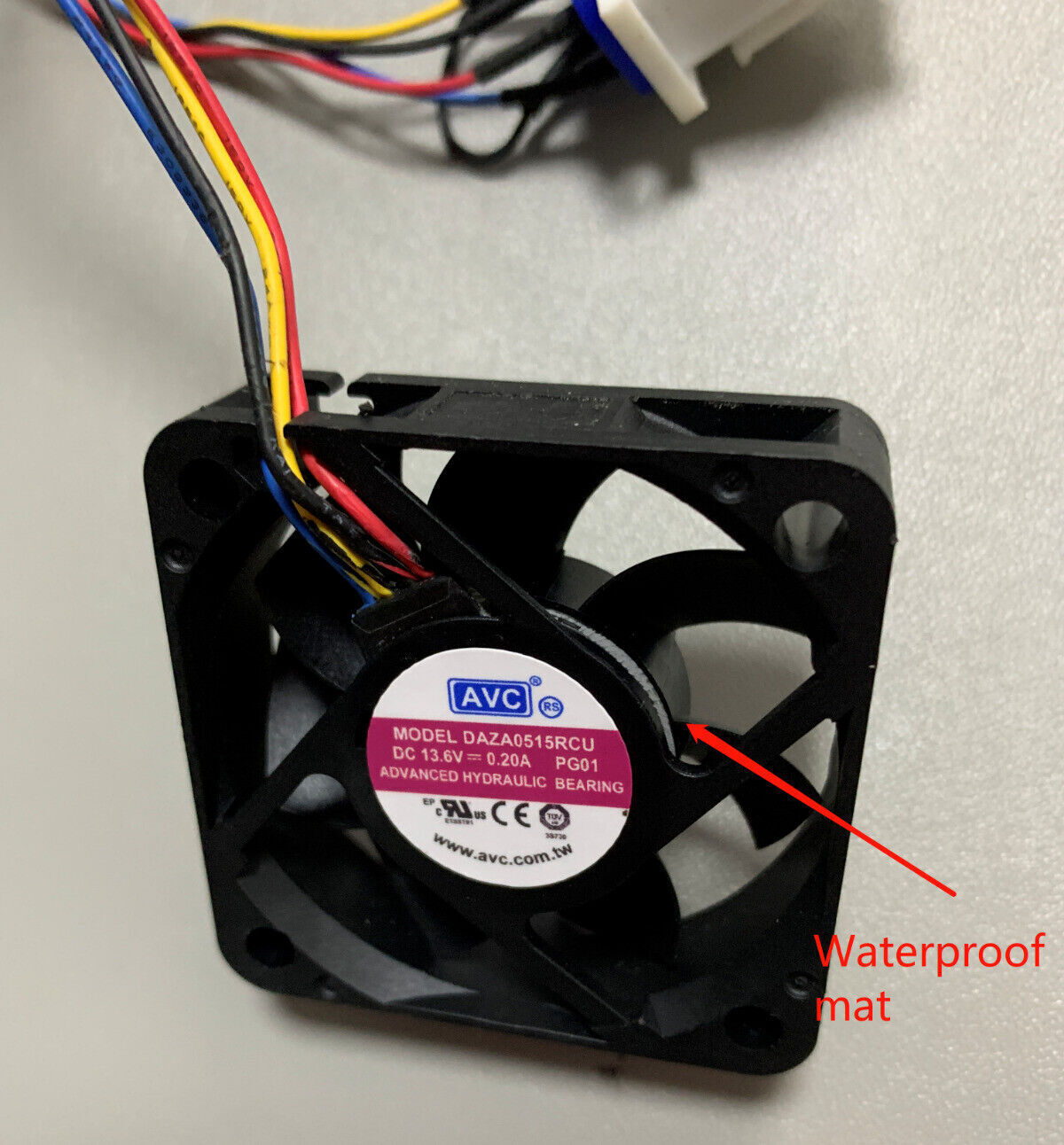 AVC DAZA0515RCU 13.6V 0.20A 4-wire plug 5015 waterproof cooling fan