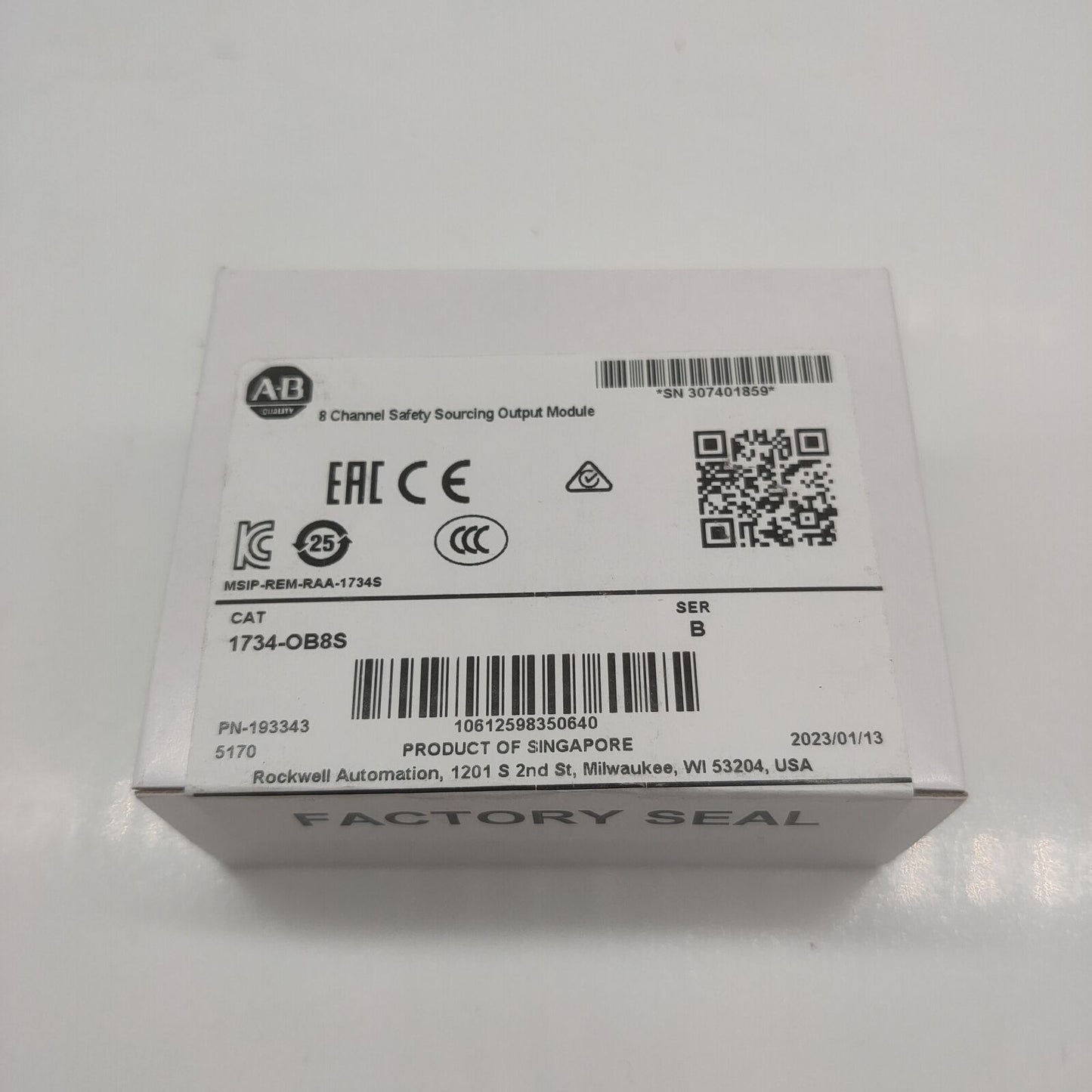 AB 1734-OB8S Module 8 Channel Safety Sourcing Output, New Sealed - KOEED