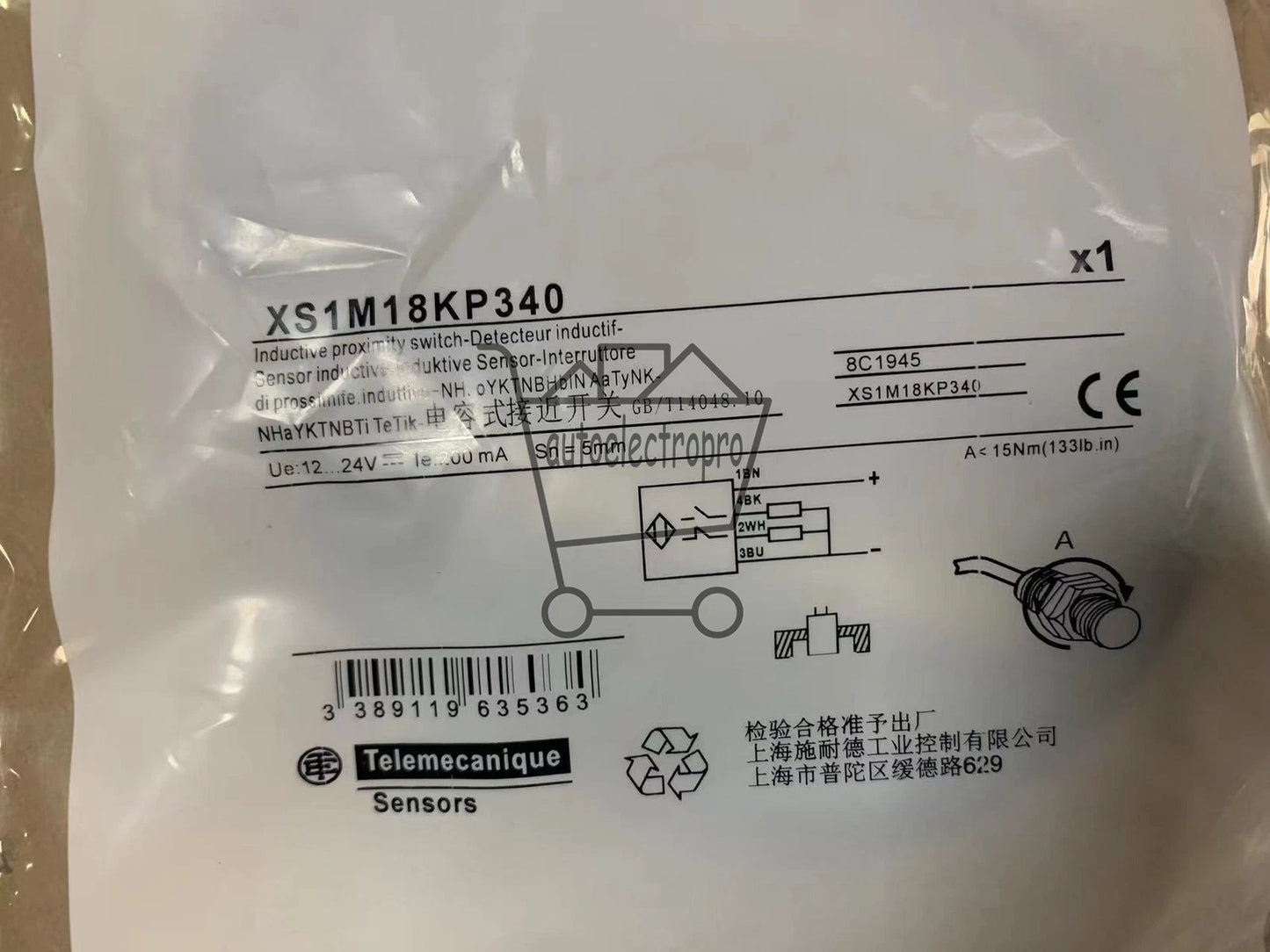 1pc XS1M18KP340