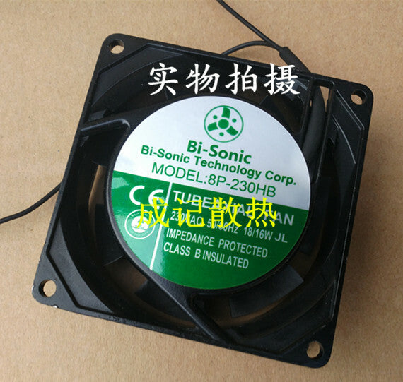 1pcs  Bi-Sonic 8P-230HB 8025 230V 18/16W Double Ball Case Fan