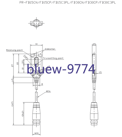 KEYENCE PR-FB15C3PL Photoelectric Sensor - KEYENCE