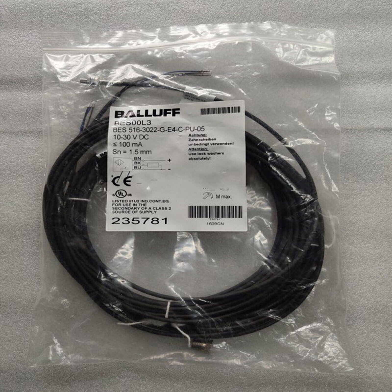 ONE BALLUFF Proximity Switch BES 516-3022-G-E4-C-PU-05 - BALLUFF