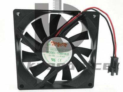 1PC Cooling Fan 12V 0.08A 8015 80*80*15MM 2-wire TD8015LS