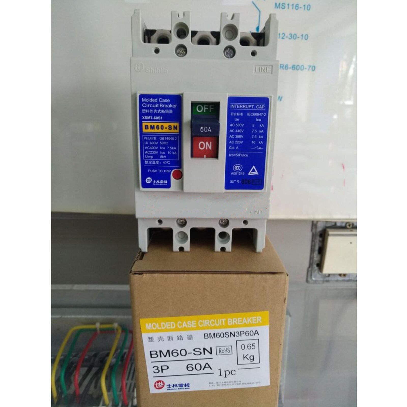 new 1PC  For Shihlin BM100-SN 3P 60A Molded Case Circuit Breaker In