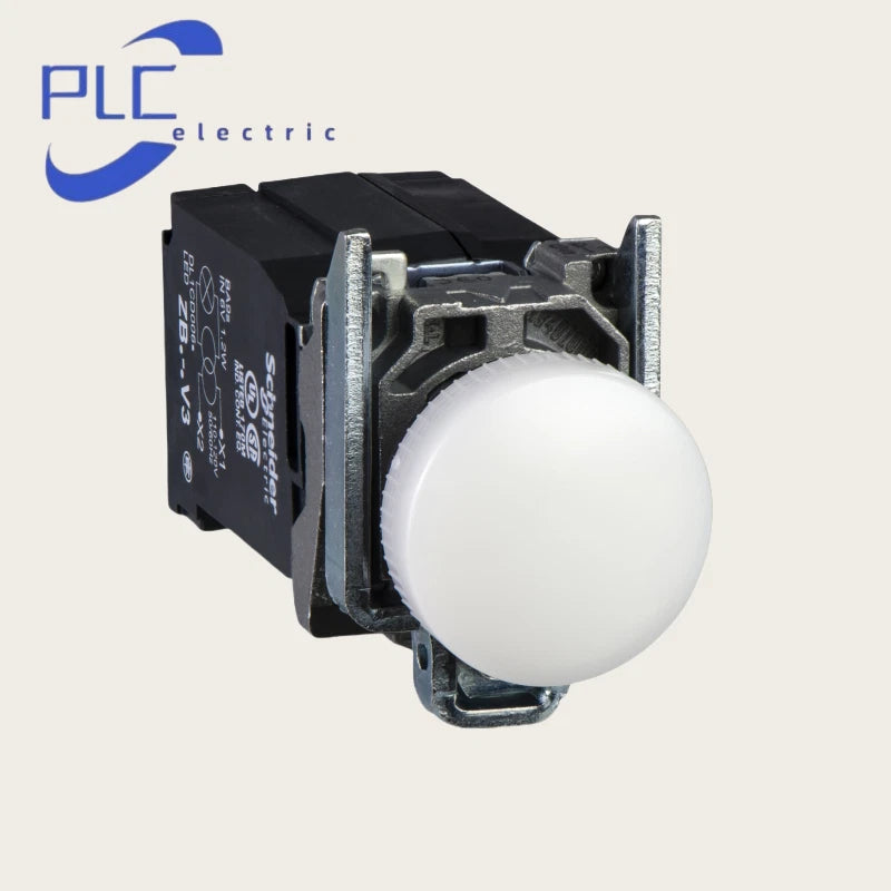 Schneider XB4BV8B1 Pilot Light Harmony XB4 white with plain lens 400V #u