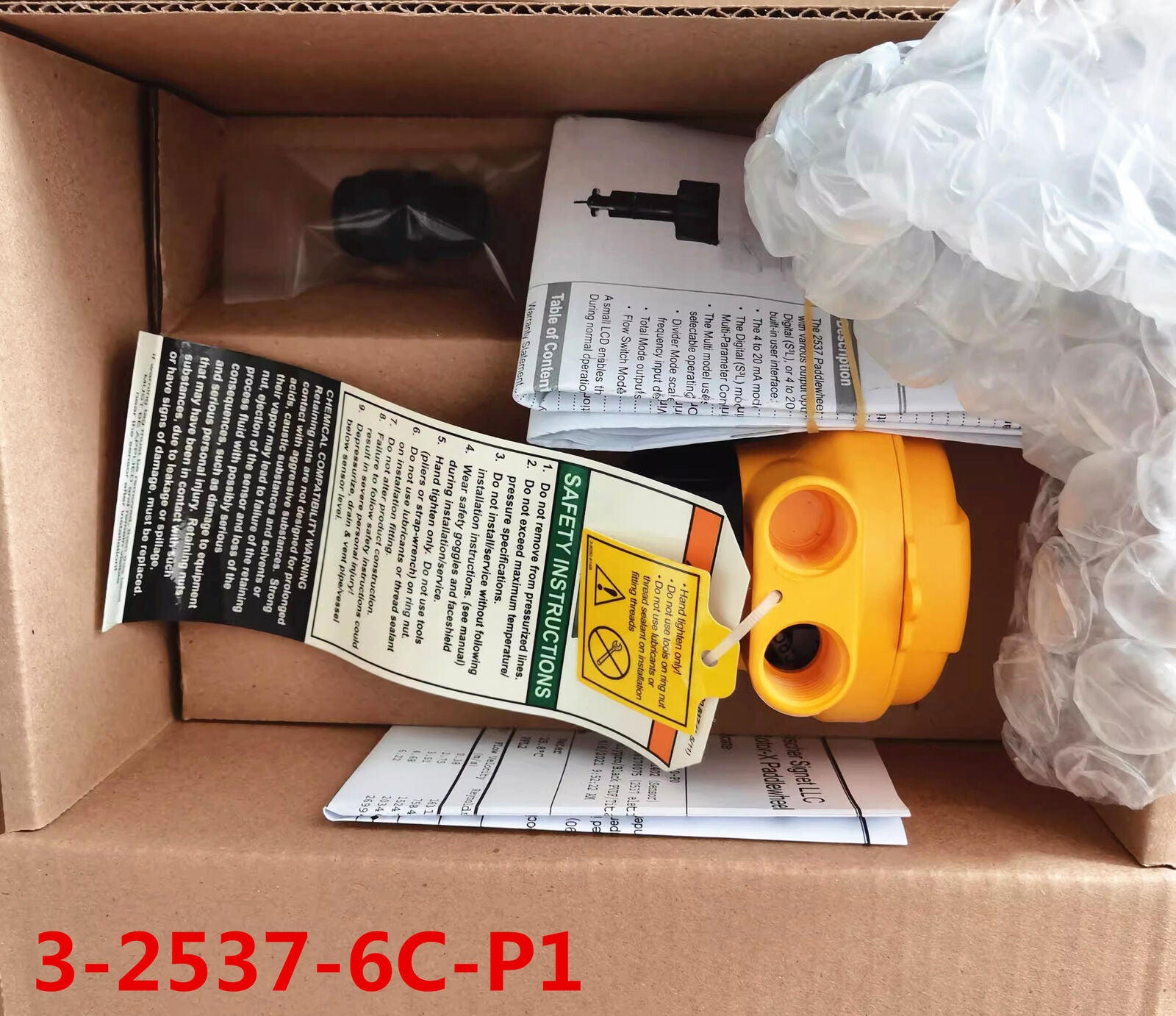 new 1pcs +GF+ Signet Integrated Rotating Wheel Flowmeter Sensor Probe 3-2537-6C-P1 - SIGNET