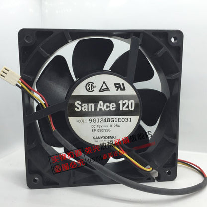 Sanyo 9G1248G1E301 12038 48V 0.25A 12CM 3-wire chassis fan