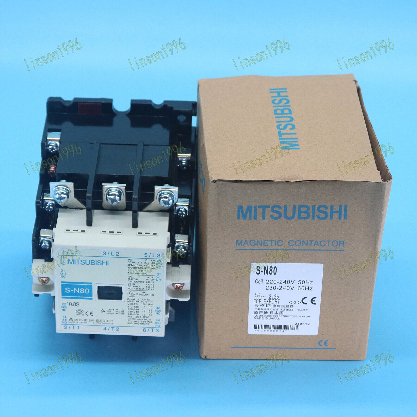 Mitsubishi Motor S-N80 Electromagnetic Contactor 220-240VAC Fast Delivery - MITSUBISHI MOTOR CORPORATION