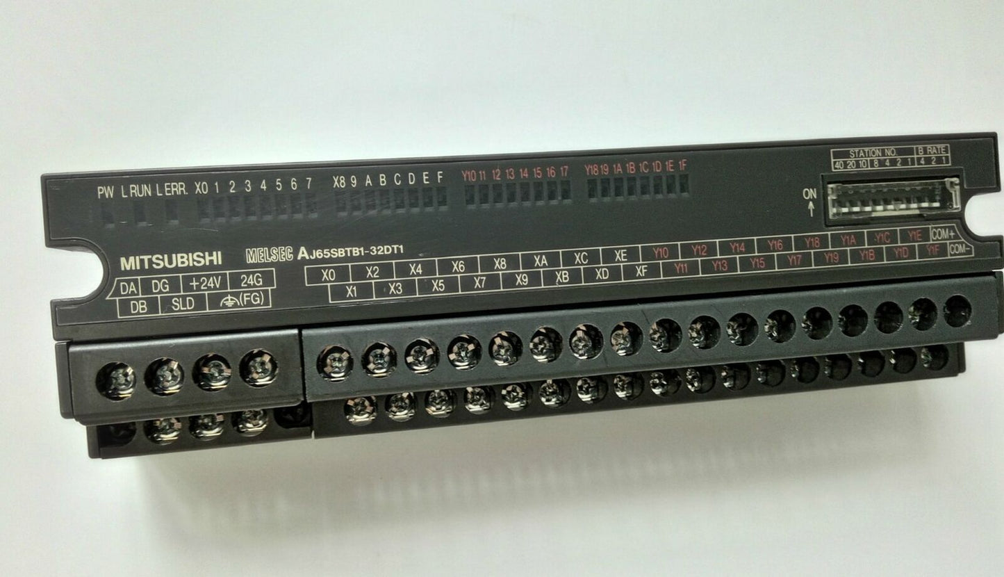 used Mitsubishi AJ65SBTB1-32DT1 PLC Tested It In Good Condition - MITSUBISHI