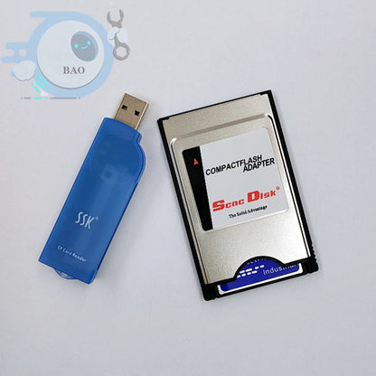 3 piece set CNC 512MB CF CF card+CF-PCMCIA adapter+SSK USB2.0 card reader