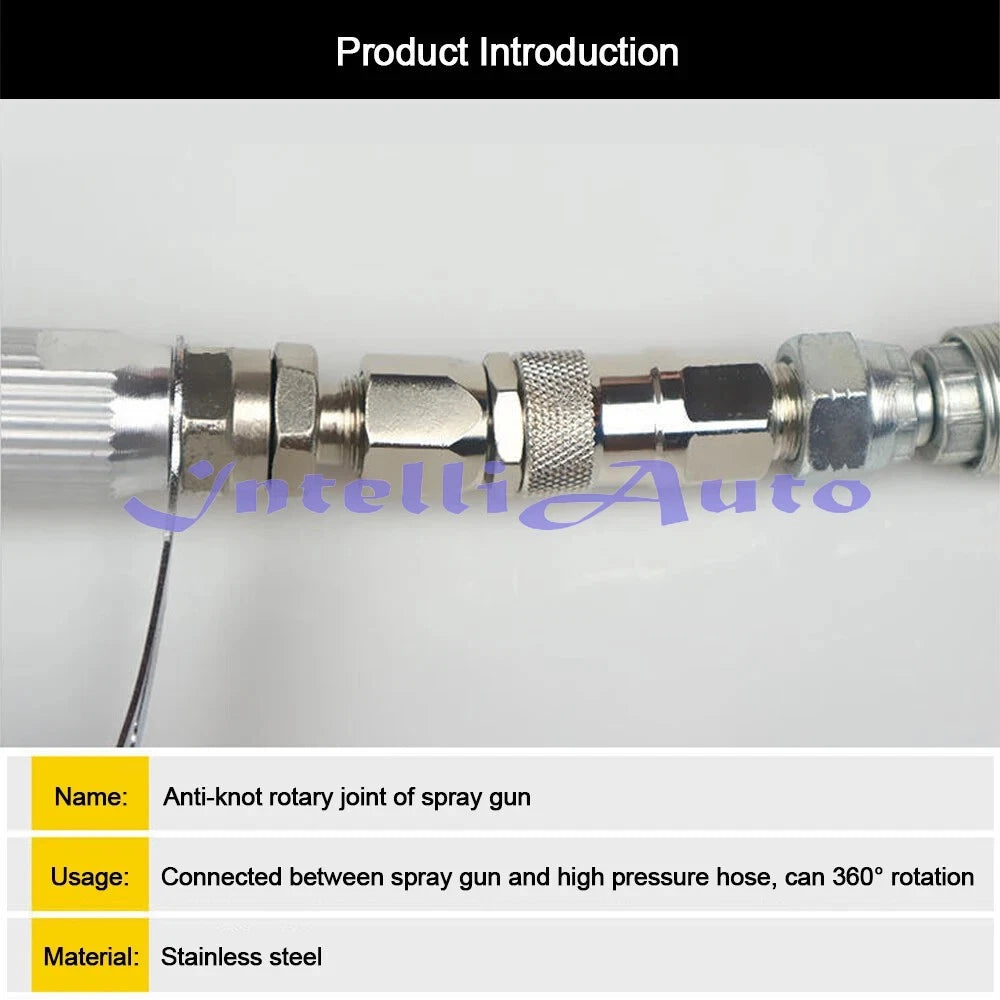 2PCS 1/4 Inch Airless Sprayer Hose High Pressure Swivel Joint Accessories