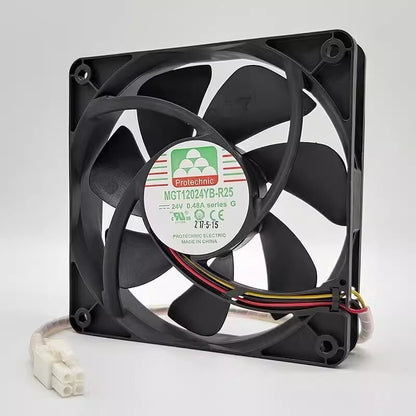 1PCS MGT12024YB-R25 12025 24V 0.48A 12CM 3-Pin Inverter Cooling Fan