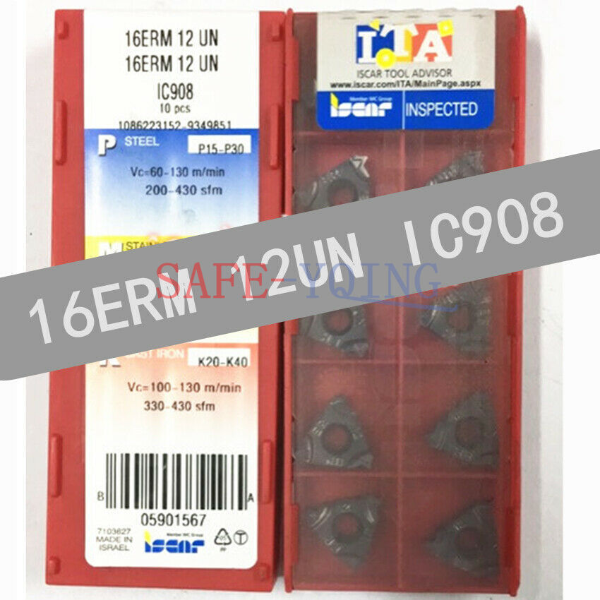 new 10PCS ISCAR CNC carbide inserts 16ERM 12UN IC908