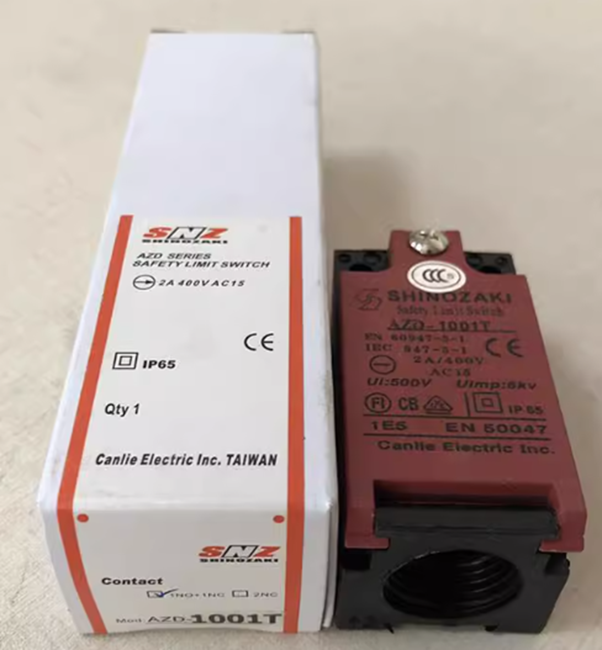 SHINOZAKI AZD-1001T Safety Limit Switch 2A/400V - SHINOZAKI