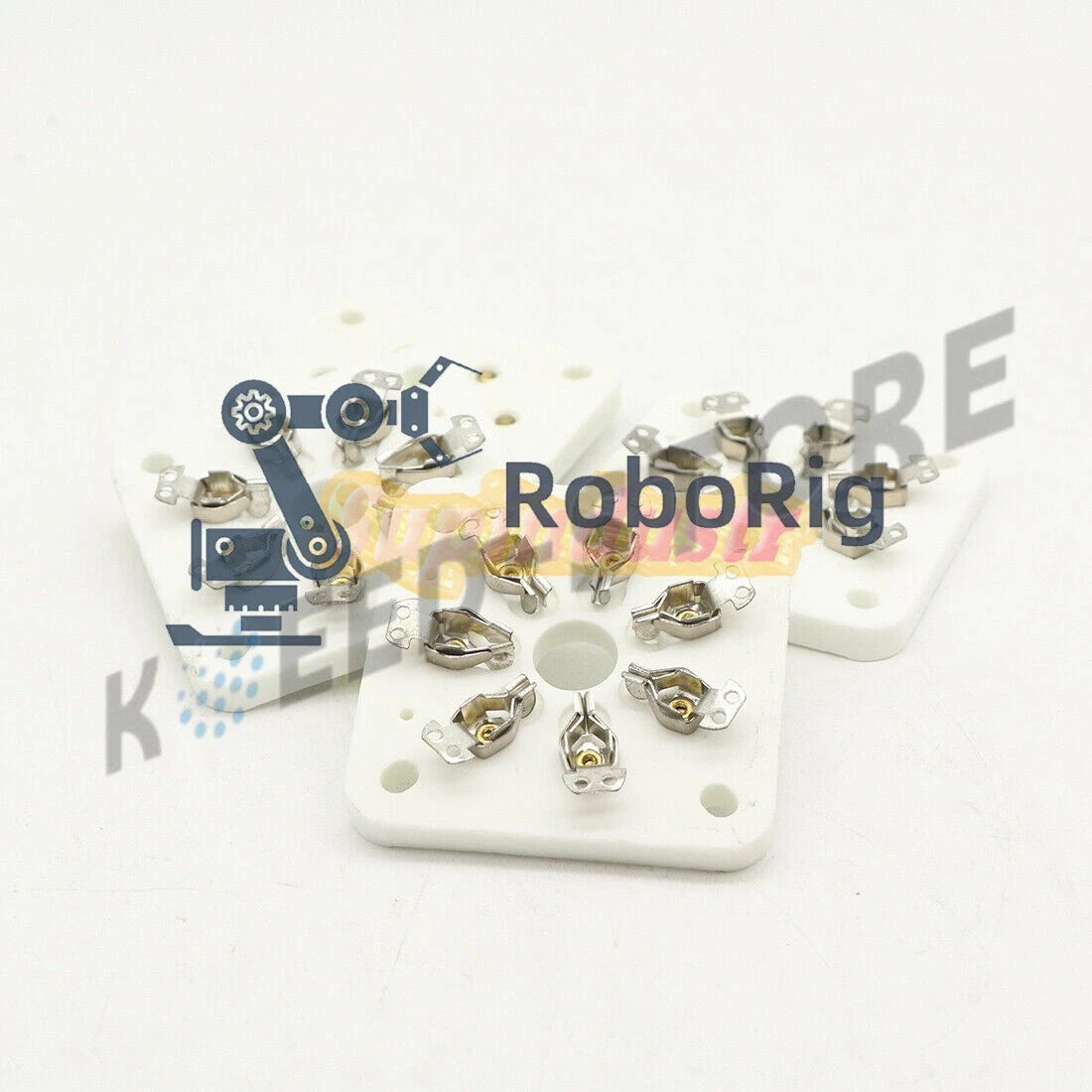 .4Pcs 7pin Ceramic vacuum tube socket Silver plate for 6C33 832 829 FU29 826