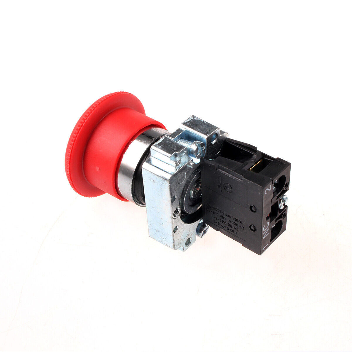 10pcs XB2-BS542 Turn to Released 1N/C Red Emergency Stop Mushroom Push Button