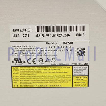 1PCS Panasonic UJ-240 6X 3D Blu-ray Burner Writer BD-RE Slim SATA Drive