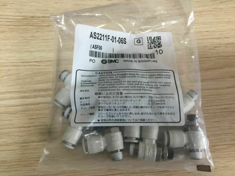 10PCS for SMC Speed regulating valve AS2211F-01-06S