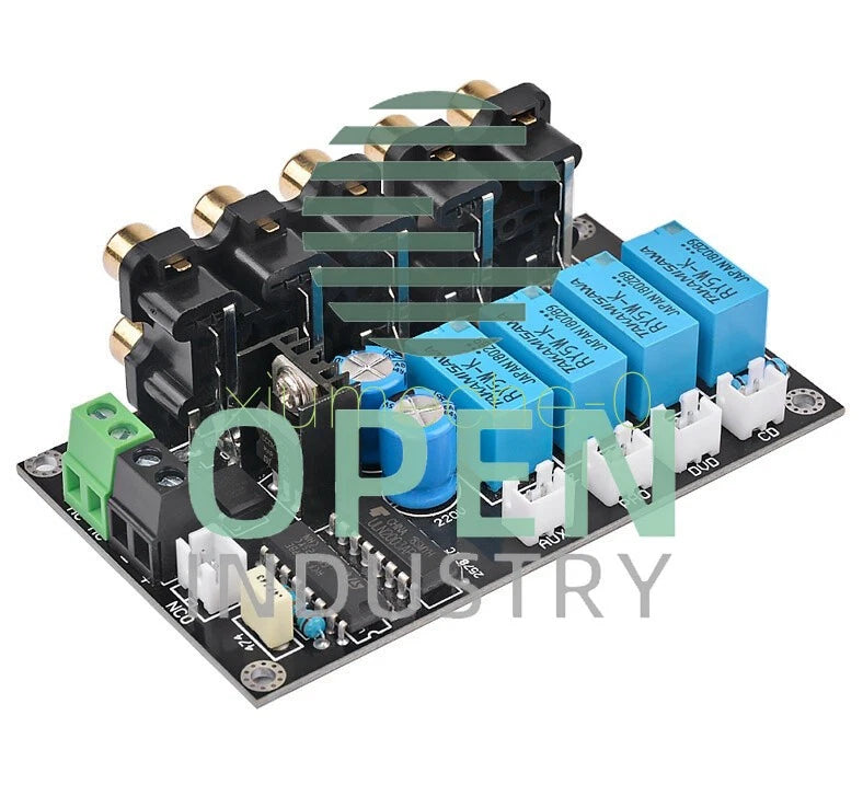 Stereo Amplifier Four Way HIFI DC AC Audio Switch Board Relay Control