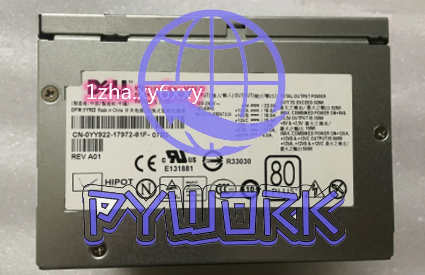 1pcs For Poweredge T410 server 525W Power Supply YY922 M327J NPS-525AB A #ZH