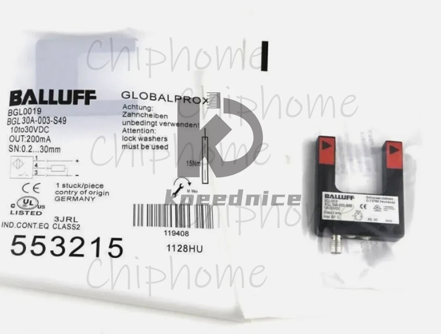 BALLUFF BGL 30A-003-S49 BGL0019 Photoelectric Sensor