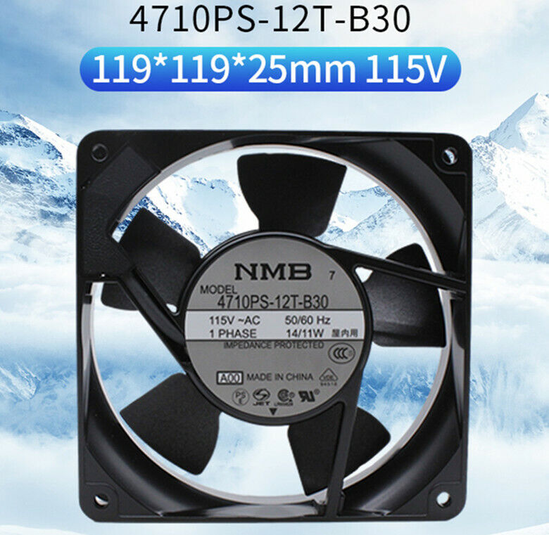new NMB 4710PS-12T-B30 12 Cm AC Cooling Fan 12025 115V 14 - NMB