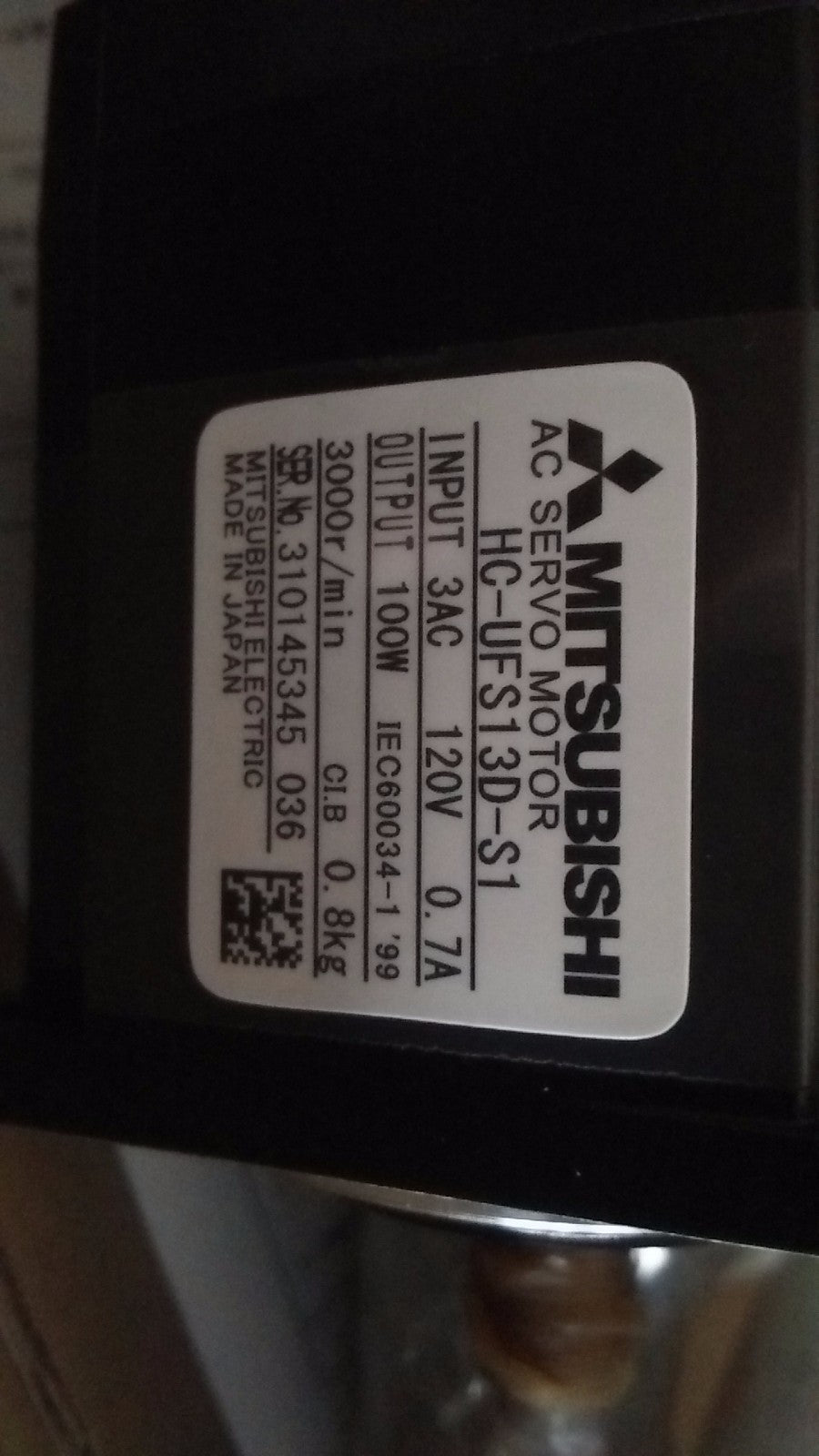1PC MITSUBISHI AC SERVO MOTOR HC-UFS13D-S1