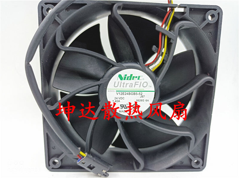 NIDEC V12E24BGB5-52 DC24V 1.40A 120mm inverter fan
