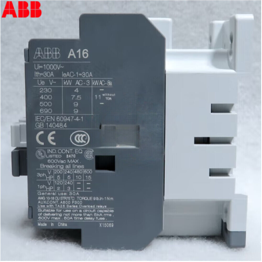ABB AC Contactor A16-30-10 A16-30-01 Coil Voltages 24V 48V 110V 220V 380V 16AMP