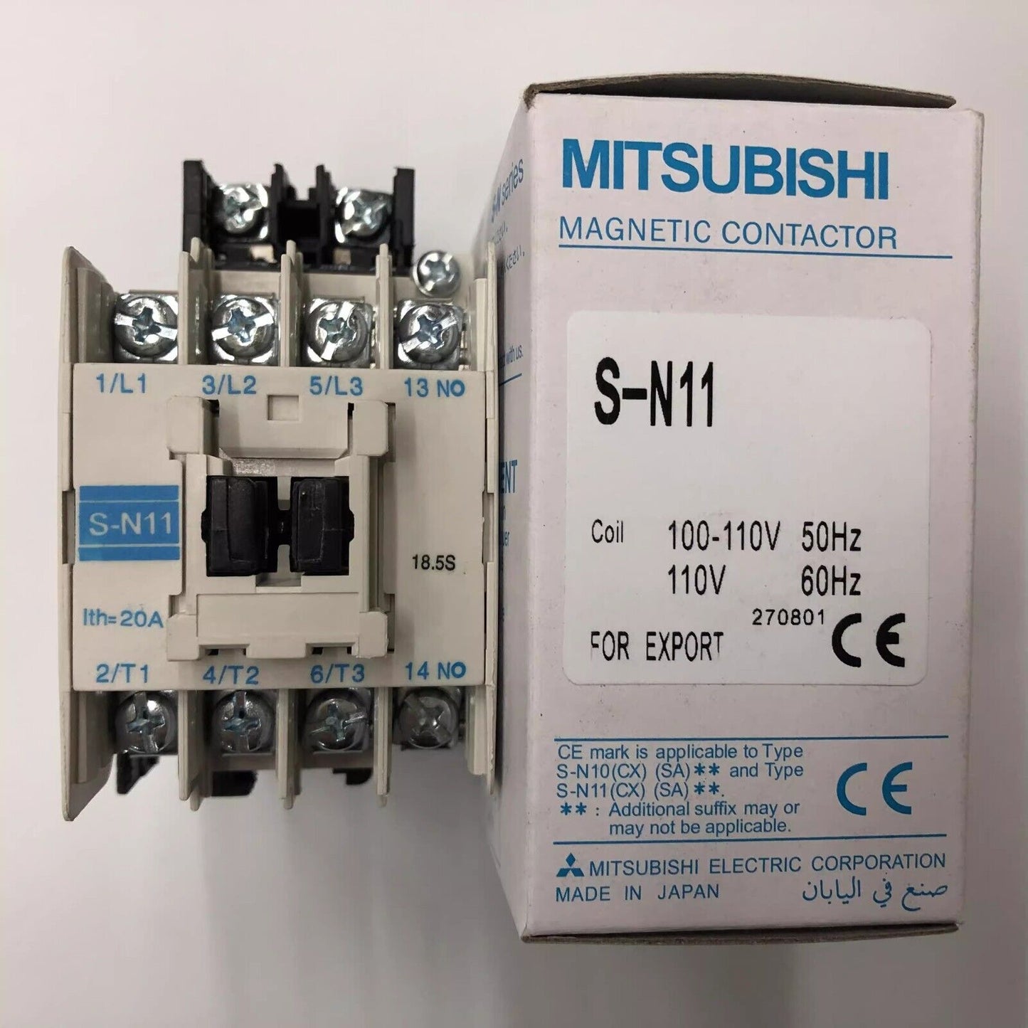 1PCS for Mitsubishi S-N11 AC110V 3-pole AC Contactor