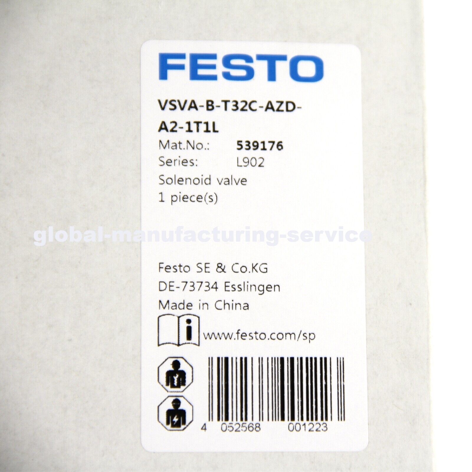 FESTO VSVA-B-T32C-AZD-A2-1T1L 539176 Solenoid Valve - FESTO