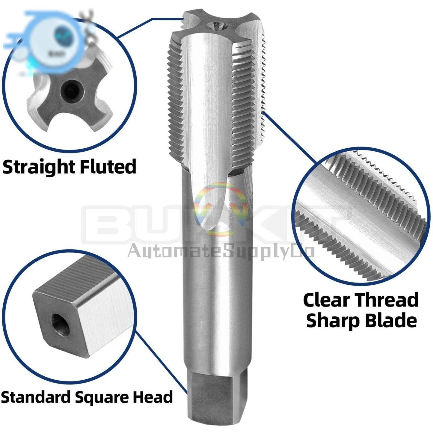M36 X 2 Thread Tap Right Hand, HSS M36x2.0 Straight Fluted Machine Tap