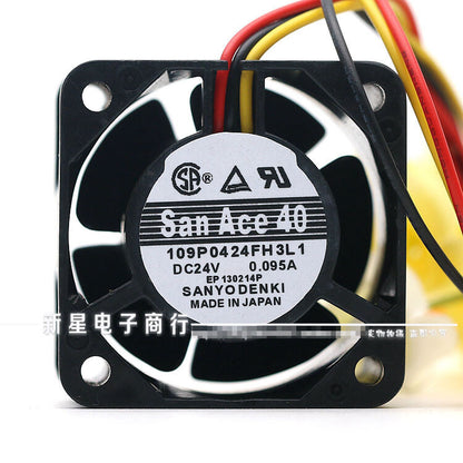 1pcs SANYO 109P0424FH3L1 0.095A 4CM 40mm 24V server fan 3pin
