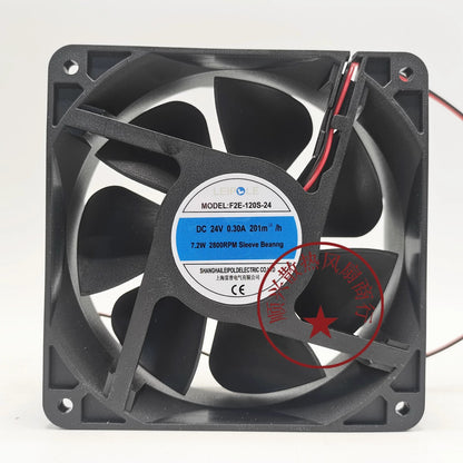 LEIPOLE F2E-120S-24 12038 24V 0.3A 12CM 2-Wire Cooling Fan