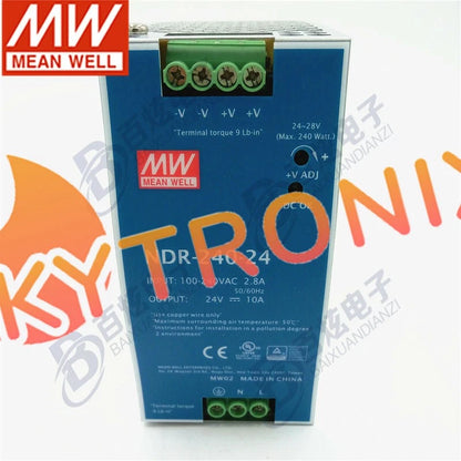 1Pcs MEAN WELL NDR-240-24 AC220V to DC 24V 10A rail switch power supply