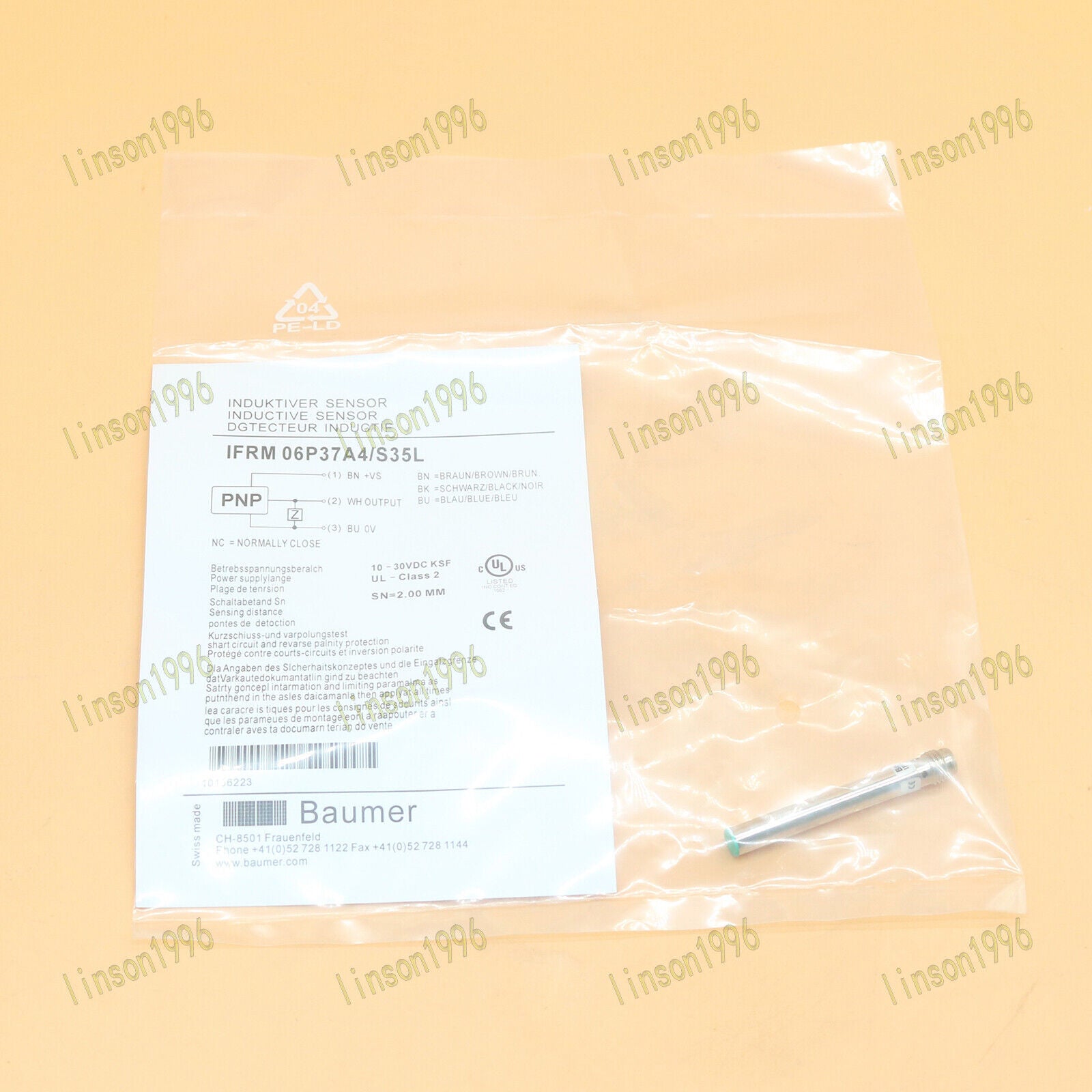 Proximity Sensor by Baumer IFRM 06P37A4/S35L - BAUMER